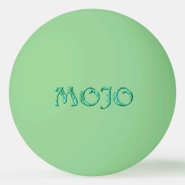 Mojo grönt grönt Glow 1-stjärnig pingpong boll (Framsidan)