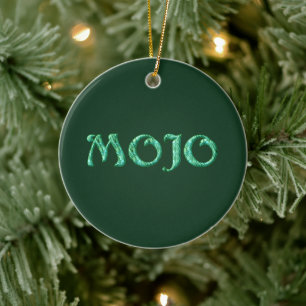 Mojo grönt hänger runt ornament