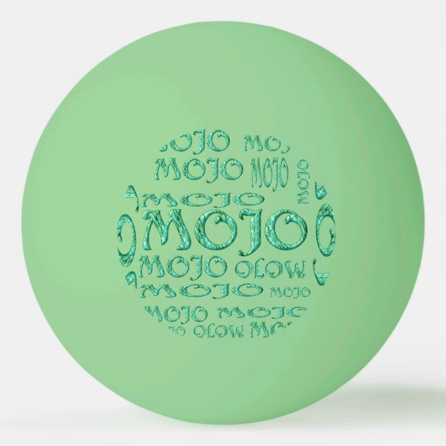 Mojo grönt magisk grönt glöd 1 stjärnig pingpong b pingisboll (Framsidan)