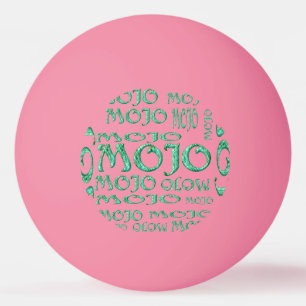 Mojo grönt magisk orange glöd 1 stjärnig pingpong pingisboll