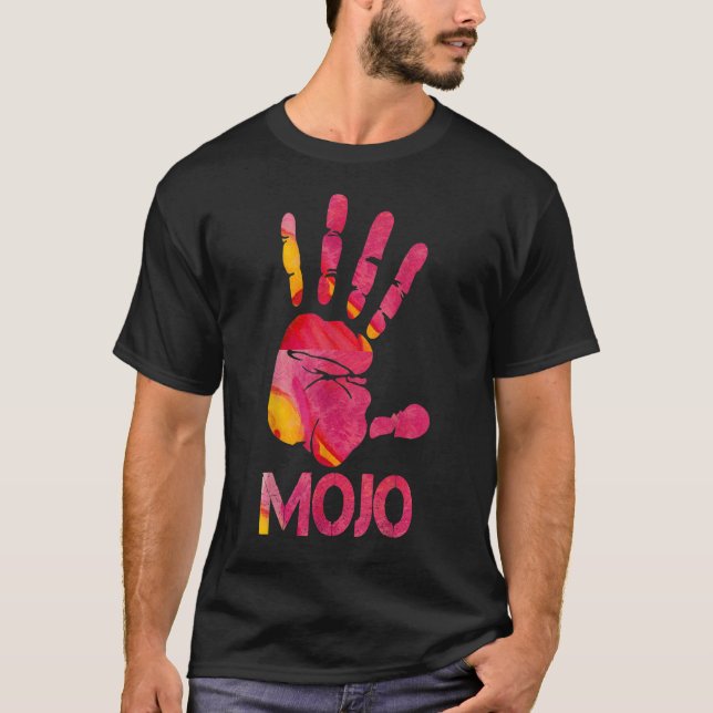 Mojo Hand Magic Hoodoo Amulet Blues Music T Shirt (Framsida)