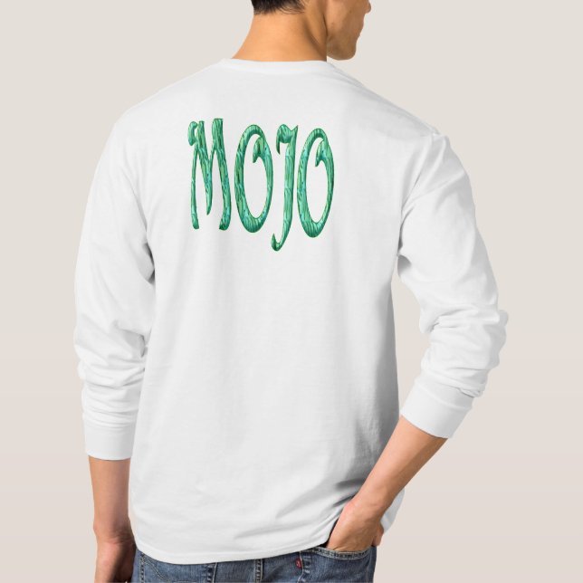 Mojo herrar vit långärmad t-shirt baksida (Baksida)