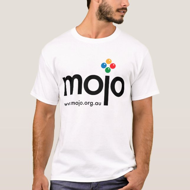 Mojo kontrollantvit tee shirt (Framsida)