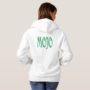 Mojo kvinnor vit hoodie bakdel t shirt