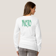 Mojo kvinnor vit långärmad t-shirt baksida