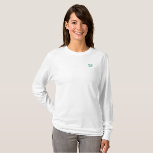 Mojo kvinnor vit långärmad t-shirt ficka