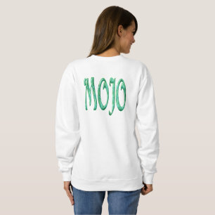 Mojo kvinnor vit sweatshirt baksida t shirt
