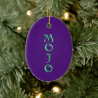 Mojo lila hängande oval ornament