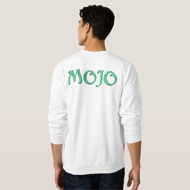 Mojo män vita sweatshirt baksida (Hel baksida)