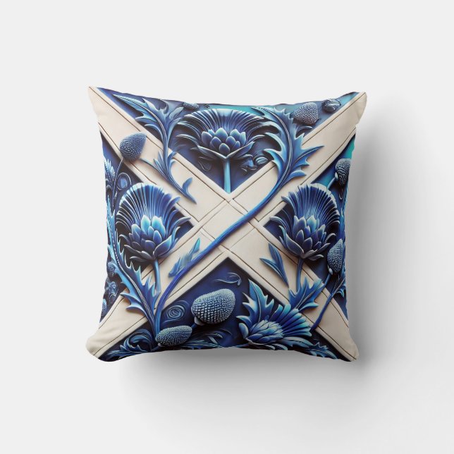 MoJo Pillow med Scottish Thistles design Kudde (Framsida)
