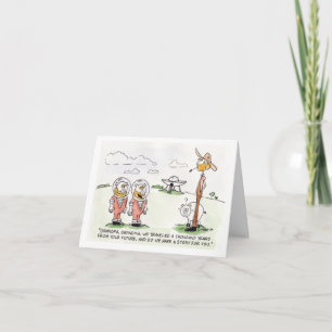 Mojo Planet Birthday Card:Grisar från din framtid Kort