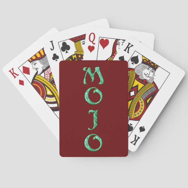 Mojo Red Poker-spelkort Casinokort (Baksidan)