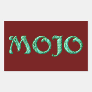 Mojo Red Rectangle-klistermärken Rektangulärt Klistermärke