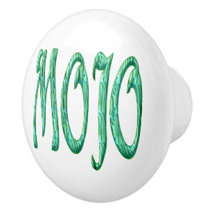 Mojo white ceramic knobb knopp