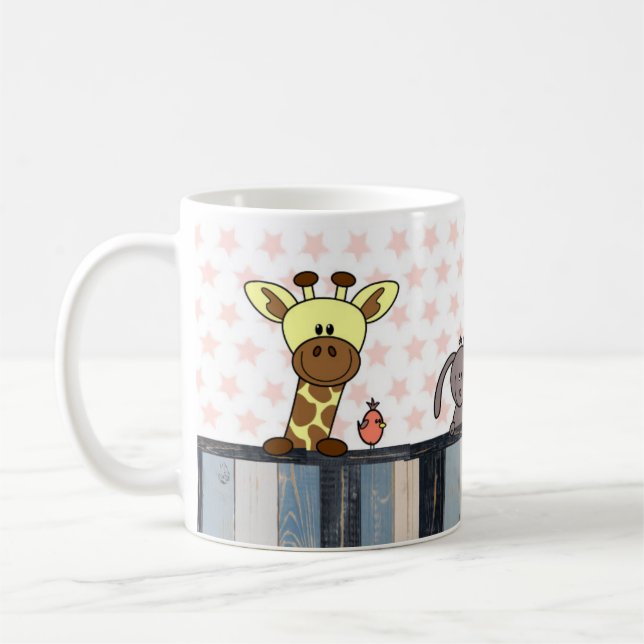 mok - illustratie dieren kaffemugg (Vänster)