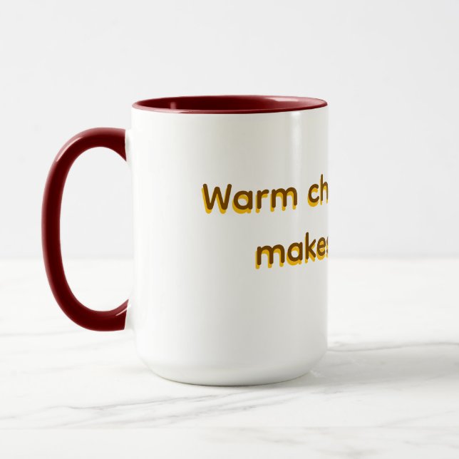 Mok voor warme of koude chocolademelk, drinken  mugg (Vänster)