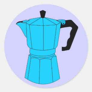 Moka Espresso Coffee Pot Runt Klistermärke