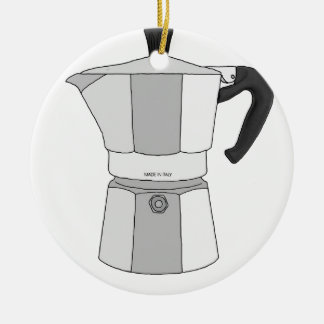 Moka kaffekruka julgransprydnad keramik