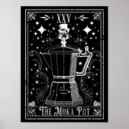 Moka Pot Kaffe Tarotkort Poster