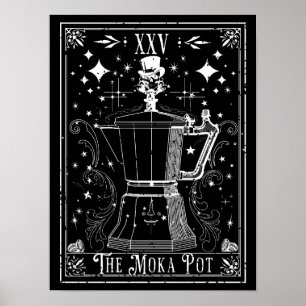 Moka Pot Kaffe Tarotkort Poster