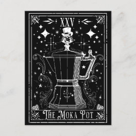 Moka Pot Kaffe Tarotkort Vykort