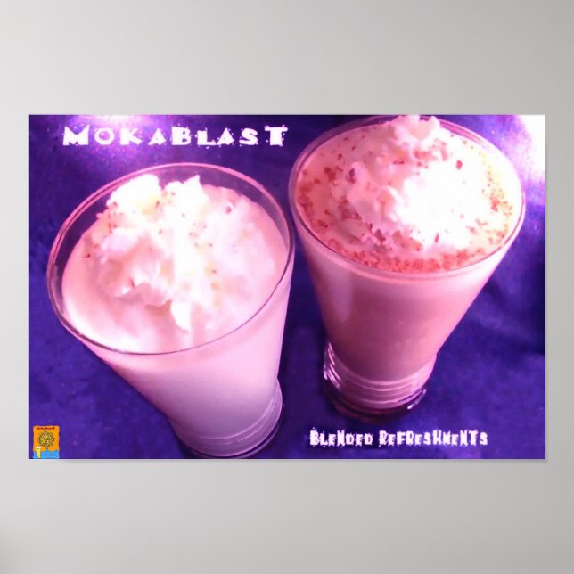 Mokablast Drinks Poster (Framsidan)