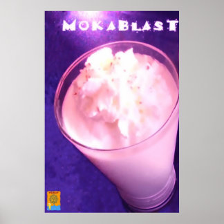 Mokablast jätte kopp poster
