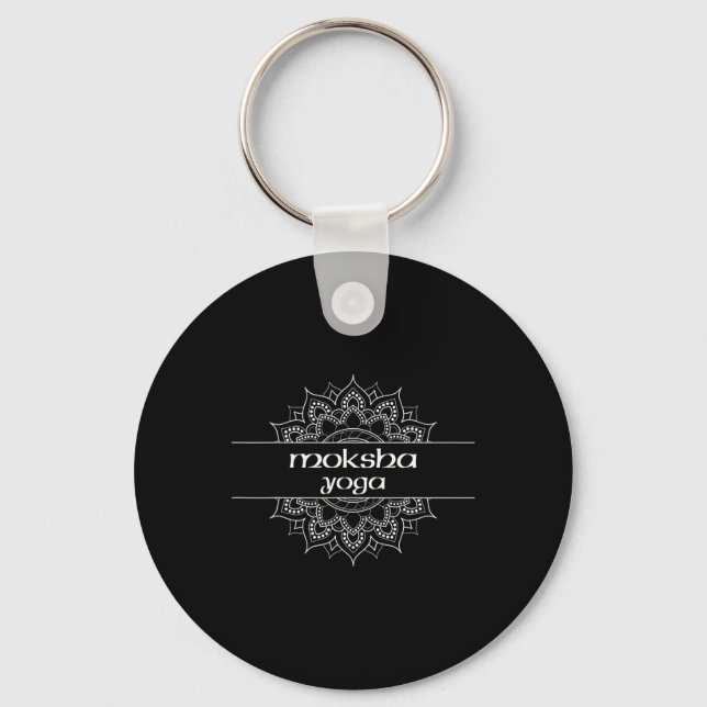 Moksha Yoga Typ Mandala Grafik  Nyckelring (Framsida)
