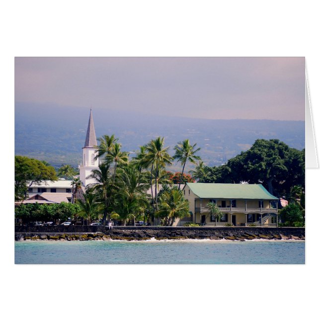 Mokuaikaua Church, Hulihee Palace, Kailua-Kona Hälsningskort (Framsidan Horizontal)