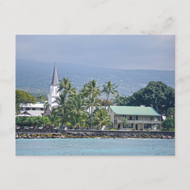 Mokuaikaua Church, Hulihee Palace, Kailua-Kona, Vykort (Framsida)