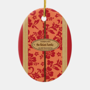 Mokuleia Anpassade Vintage Surfboard Ornament