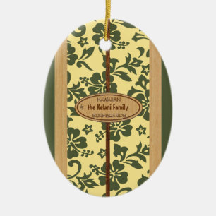Mokuleia Anpassade Vintage Surfboard Ornament