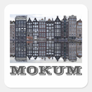Mokum (Amsterdam) Fyrkantigt Klistermärke