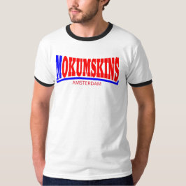 Mokumskins blauw rood t shirt
