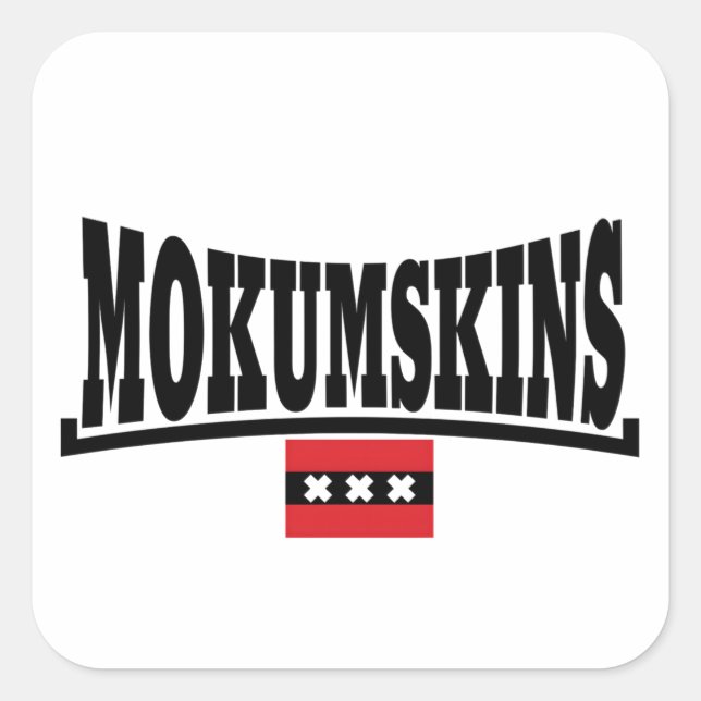 Mokumskinsstickers Fyrkantigt Klistermärke (Framsida)