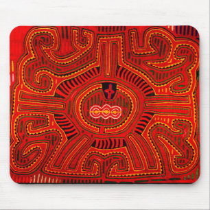 Mola-design av San Blas-indianer Musmatta