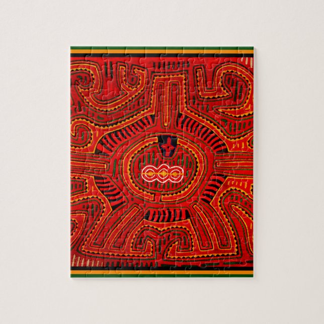 Mola Design av San Blas Indians Pussel (Vertikal)