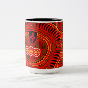 Mola Design av San Blas Indians Två-Tonad Mugg