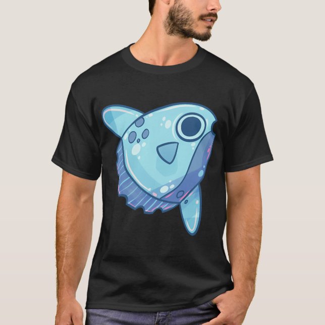 Mola Mola Turkos Havssolark fisk T Shirt (Framsida)