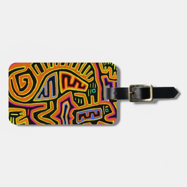 Mola Schaman Peyote Visioner Bagagebricka (Horisontell Framsida)