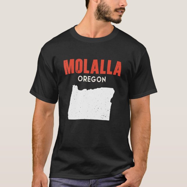 Molalla Oregon USA State America Travel Oregonian T Shirt (Framsida)