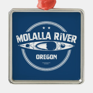 Molalla River Oregon Kayaking Julgransprydnad Metall
