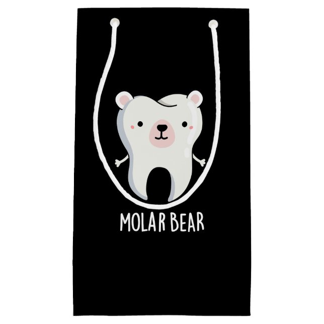 Molar Bear Funny Tooth Pun Mörk BG (Framsidan)