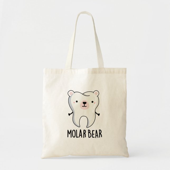 Molar Bear Funny Tooth Pun Tygkasse (Framsidan)