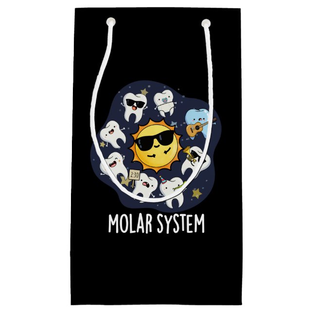 Molar System Funny Dental Astronomy Pun Mörk BG (Framsidan)