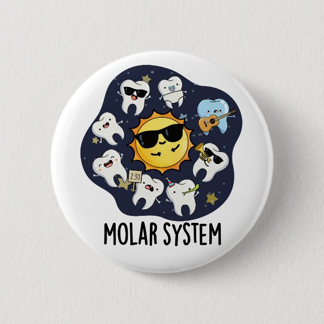 Molarsystem Rollig Tandläkar Astronomi Puns  Knapp (Framsida)