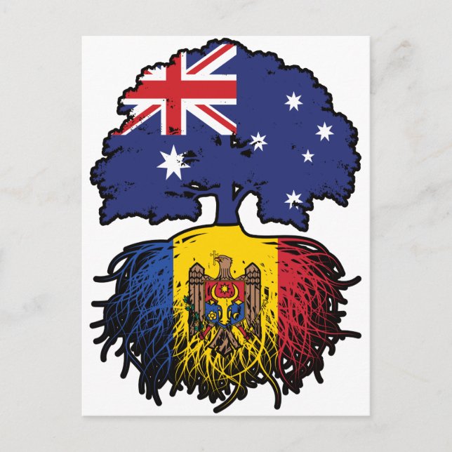 Moldava Moldavisk Australiensisk Australien Träd R Vykort (Framsida)