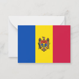 Moldavien flagga anteckningskort