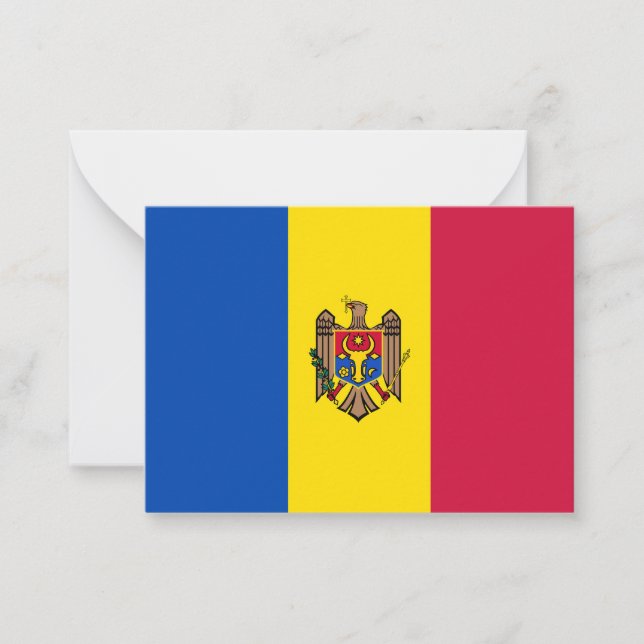 Moldavien flagga anteckningskort (Framsida)