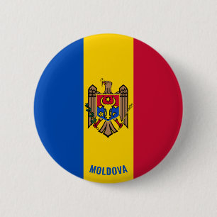 Moldavien Flagga Cute Patriotic Knapp